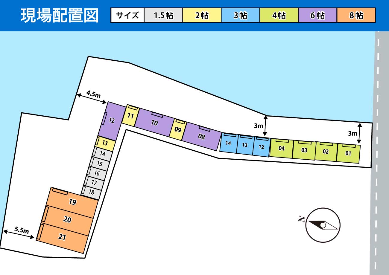 トランクデイズ熊谷末広配置図